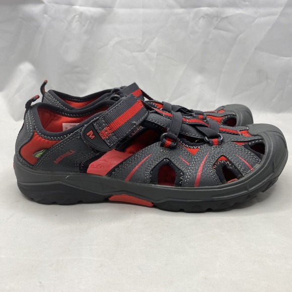 Merrell Hydro Hiking Sandals Waterproof Grey Red Closed-Toe Mens 6/ Womens 7.5 - Picture 2 of 11